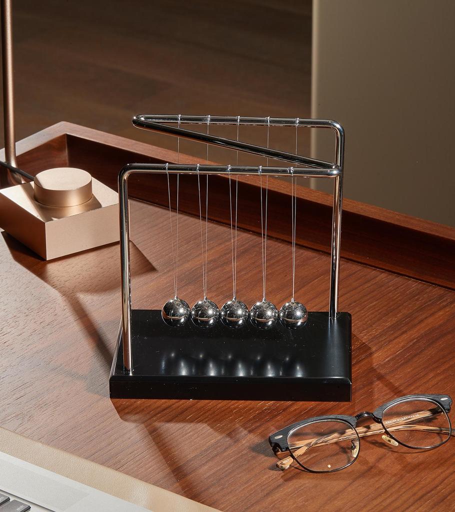 Classic Newton's Cradle: Physics Inertia Pendulum for Stress Relief and Educational Gift