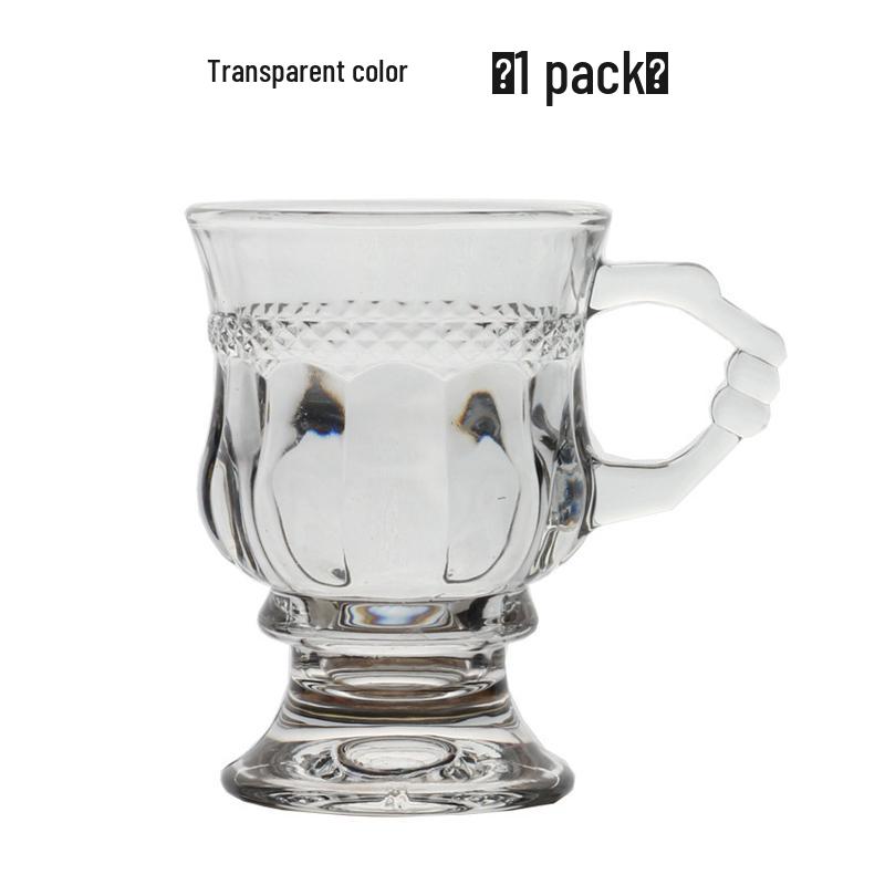 Nordic Style Retro High-Foot Glass Cup: Black Tea, Milk Tea, Wine, Coffee & More Below 100mL