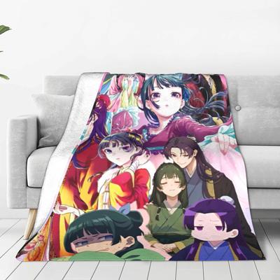 The Apothecary Diaries Maomao Knitted Blanket Coral Fleece Plush Cartoon Anime Soft Throw Blanket Car Sofa Couch Bedroom Quilt