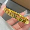 Elegant Women's Wide Buckle Bracelet, Imitation Gold, Smooth Surface, Lightweight Luxury Fashion, Ideal for Gifting