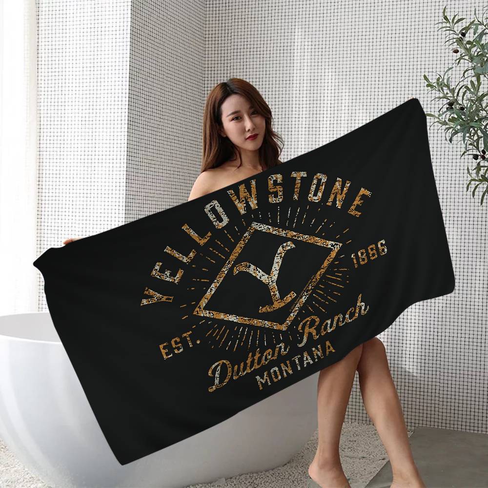 Y-Yellowstone-Dutton-Ranch Wild-Western-Rugged Beach Towel Colorful Bath Towels for Girl Microfiber Free Beach Yoga Spa Gym Pool