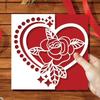 85AD Giorno di San Valentino Cuore Fiori Fustelle in Metallo Stencil Fai da Te Scrapbooking Album Cartoncino Modello Stampo Artigianato per Goffratura