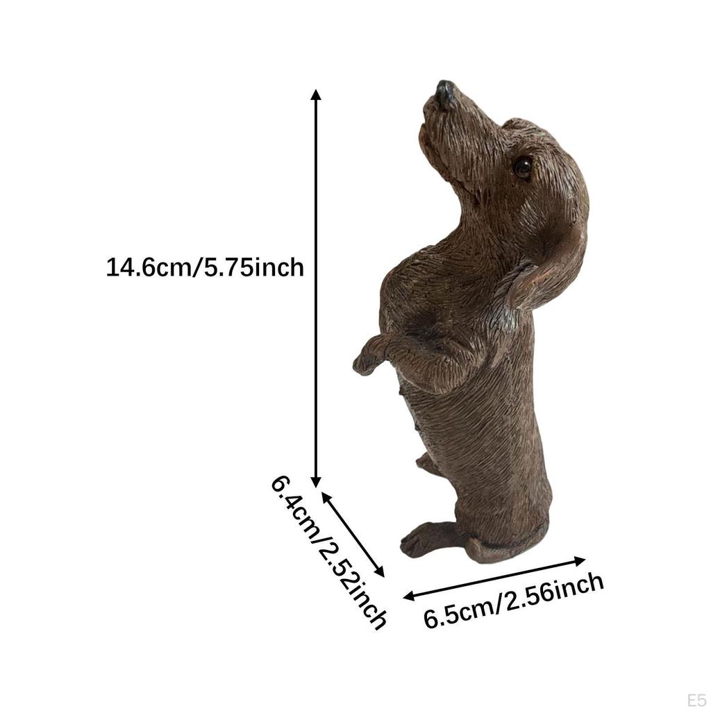 Animal Dog Statue Figurine Handmade Craft Creative Collection Home Decor for Office Wedding