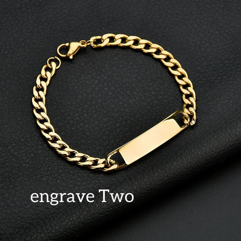 Nextvance Engraving Nameplate Couple Bracelet Stainless Steel Chain Id Tag Bracelets For Lover Valentines Day Gift