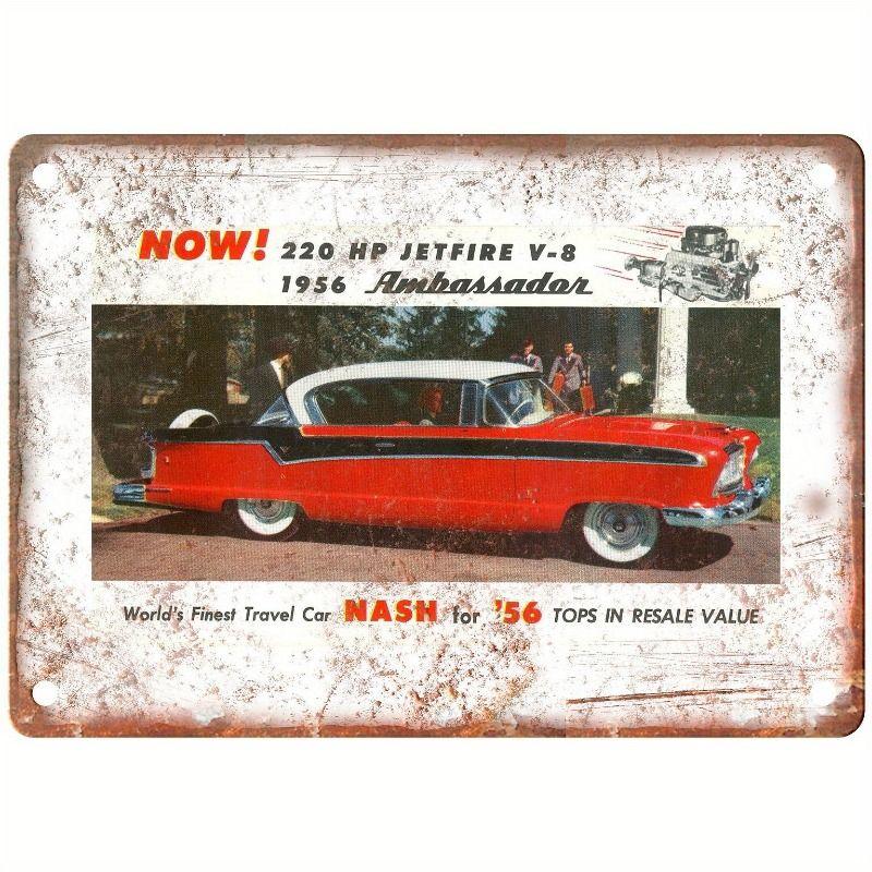 Retro Car Metal Tin Sign Vintage Garage Wall Decor