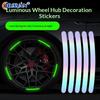 [Q]20 Stuks Auto Motorfiets Wiel Reflecterende Sticker Nacht Veiligheid Waarschuwing Strip Kleurrijke Velg Stickers Auto Styling Decal Sticker