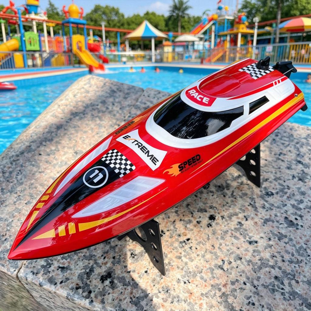 Customized Children's Educational Remote-Controlled Speedboat Toy - Popular Electric Boat for Outdoor Play