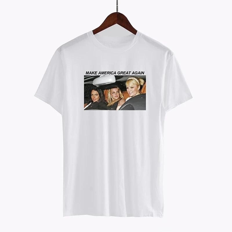 

Summer Casual Tops Funny Tshirts Streetwear New Style T Shirt Britney Make America Great Again Fashion Aesthetic Clothes 4XL