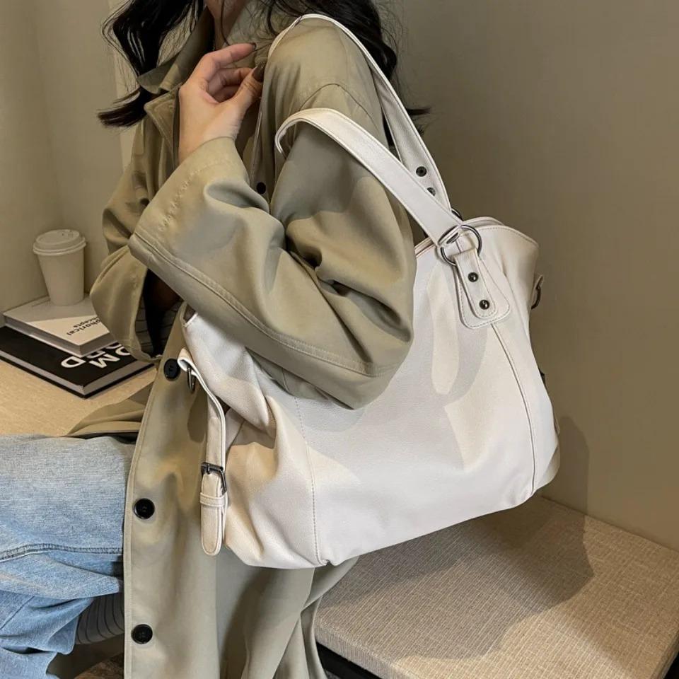 Damen Große Kapazität Schulter Lässige Tragetasche Laptop Geräumige Handtasche Weiches Leder Crossbody Business Schwarze Große Tasche A4 Sac A Main