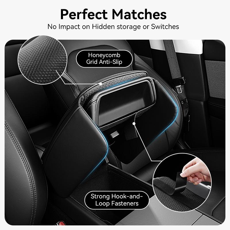 YZ For Tesla Model 3 Y Highland Juniper Car Armrest Pad Soft Case Center Console Box Cover Aanti-scratch 2021-2026 Accessories