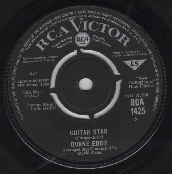7inch Record DUANE EDDY - Guitar Star RCA1425 RCA VICTOR 1964 UK Rock Used