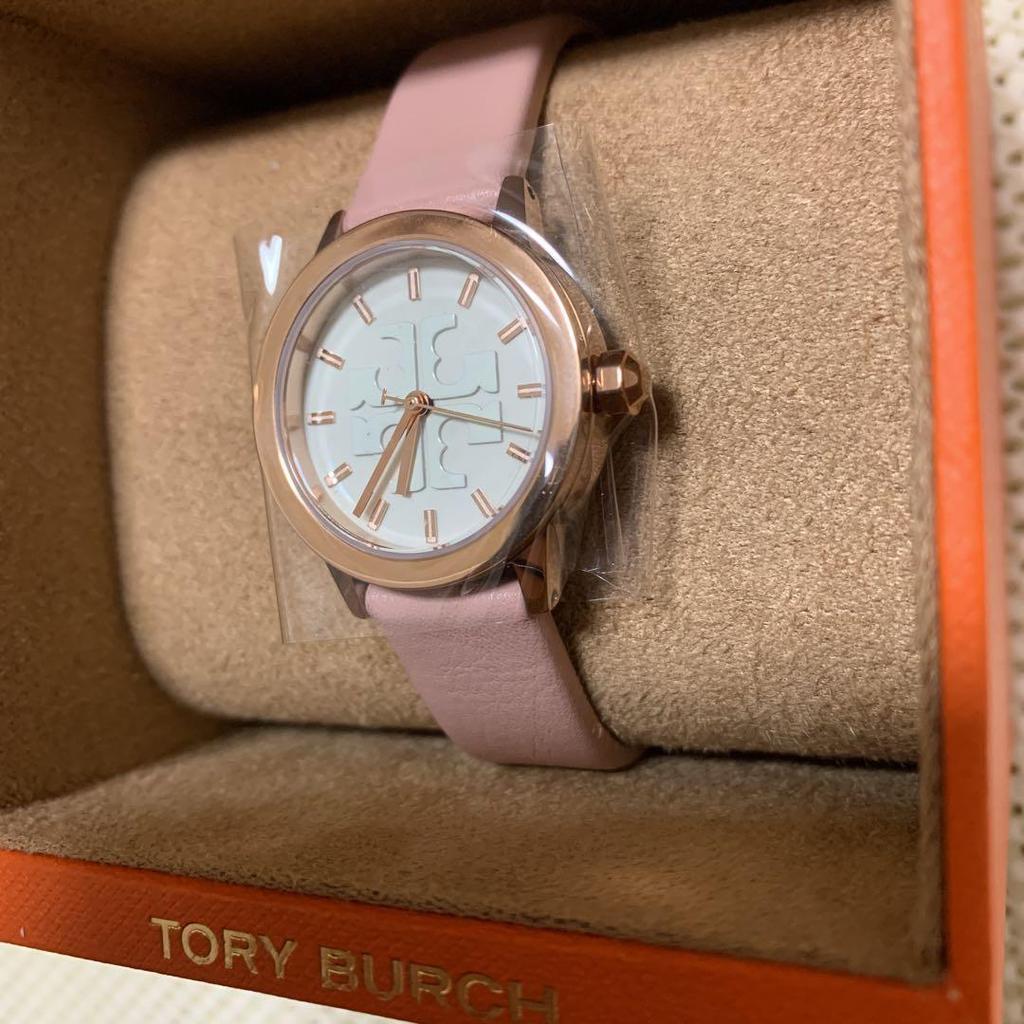 Used TORY BURCH pink rubber belt watch TBW2006