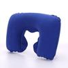 Almohada de Viaje en Forma de U Coche Aire Vuelo Oficina Almohada Inflable para el Cuello Funda de Felpa Corta Soporte de PVC Reposacabezas Cojín Suave para Lactancia