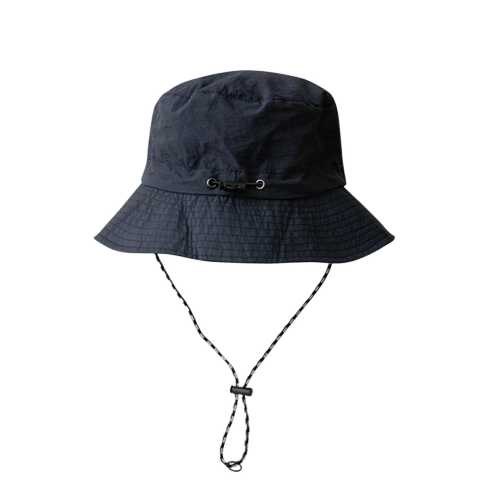 Packable Unisex Outdoor Bucket Hat Quick Dry Sun Protection Wide Brim Lightweight Foldable Hiking Fishing Hat with Adjustable Chin Strap