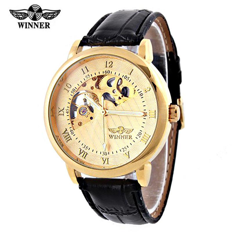 Winner Men'S Fashion Casual Hollow Popular, Manual Mechanical Watch