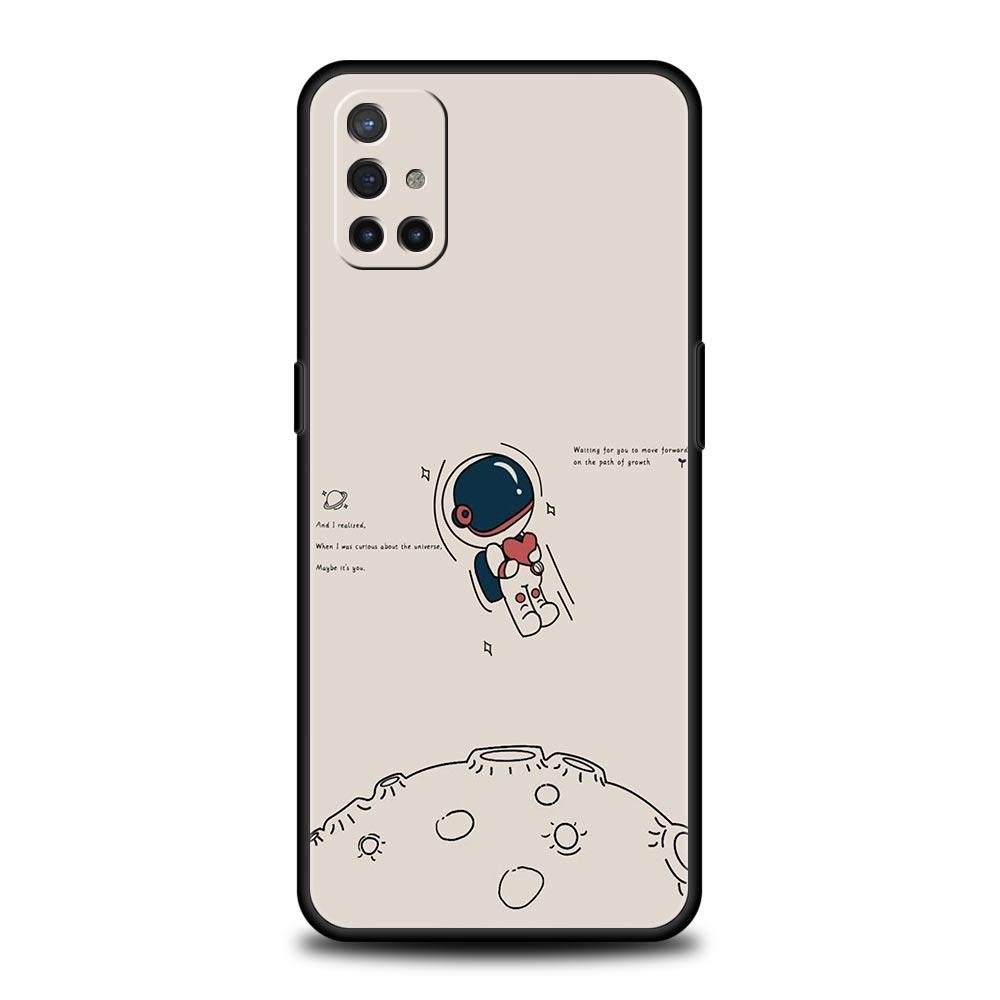Lovely Astronaut Phone Case For OnePlus 13 12 11 10 9 8 7T Pro 13R 12R 10R 9RT 8T Nord N200 N30 2T CE 2 3 5G Lite Soft Cover