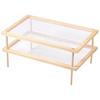 Wooden Herb Drying Rack Stackable Pasta Holder Food Dryer Stand With Net For Drying Food Wooden Drying Rack Kitchen Stand