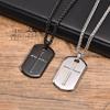 Collares Colgantes de Placa de Perro Cruzados para Hombres Niños, Collares Colgantes de Acero Inoxidable Pulido Alto, Regalos de Joyería para Esposo PAPÁ MEJOR AMIGO
