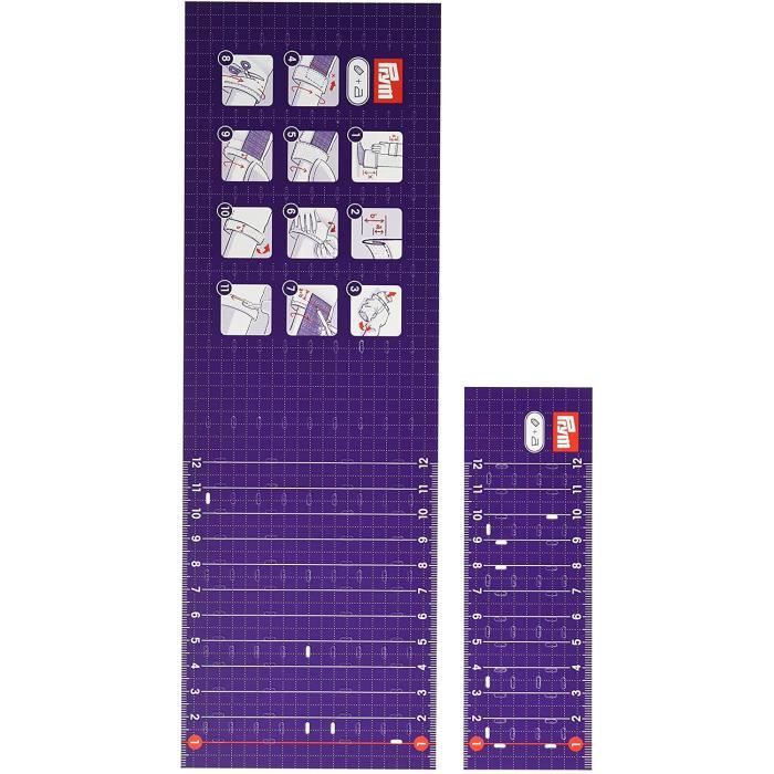Règle de repassage - Prym - Lot de 2 - Résistant à la chaleur - Réutilisable - 2 tailles différentes