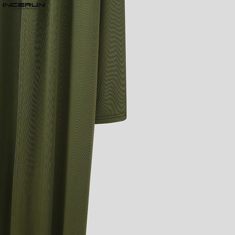 INCERUN S-5XL Men Long Sleeve Open Front Casual Long Cardigan Coats