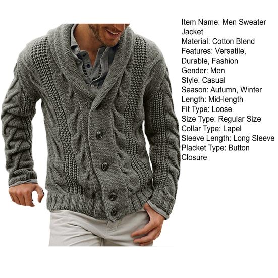 Cardigan à Manches Longues En Coton Mélangé Pour Homme, Veste Avec Fermeture à Bouton, Pull à La Mode, Pour L'automne Et L'hiver Acheter à Prix Bas - Livraison Gratuite, Avis Réels Avec