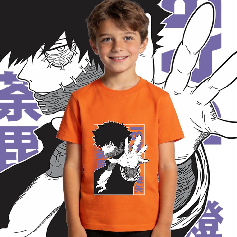 My Hero Academia Dabi Anime Print Cotton T Shirt for Boys and Girls Kids Casual Tee Short Sleeve Soft Breathable Summer