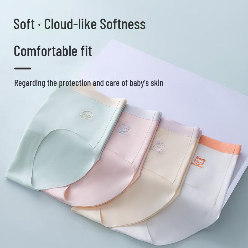 Langsha Girls Ice Silk Antibacterial Briefs (4-Pack)