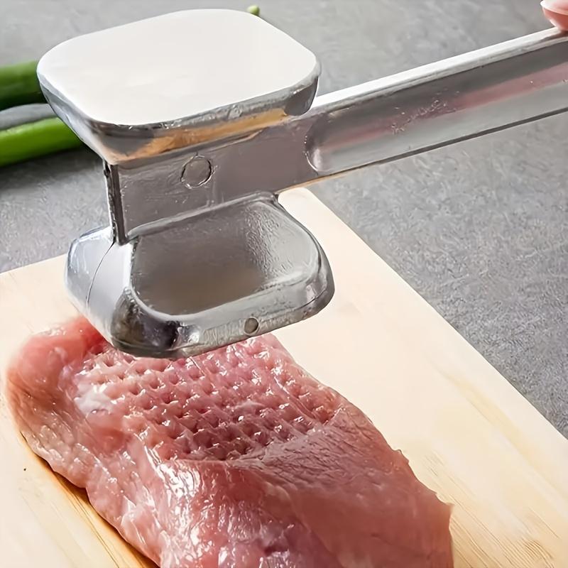 1pc Stainless Steel Meat Stuffing Hammer - Double-Sided,Heavy-Duty Tool for Roasting Beef, Chicken and Pork-Suitable for Outdoor Grilling and Cooking