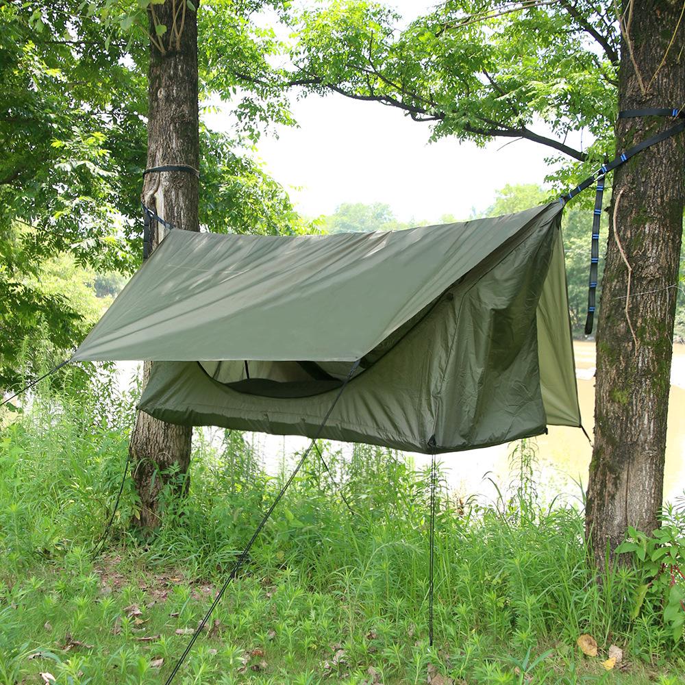 Outdoor Hammock Tent Tarp with Inflatable Pad – 3-in-1 Camping Tent for Flat Lying