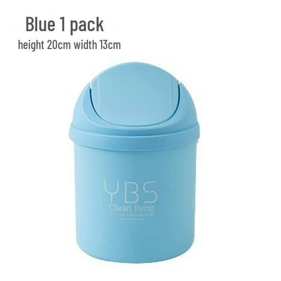 

European Style Mini Desktop Trash Can with Swing Lid - Creative Plastic Waste Bin for Tabletop and Living Room