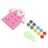 Wooden Threading Toy Improve Hand Eye Coordination Bright Colors Clothes Shape Design Wooden Lacing Toy for Toddlers Pink