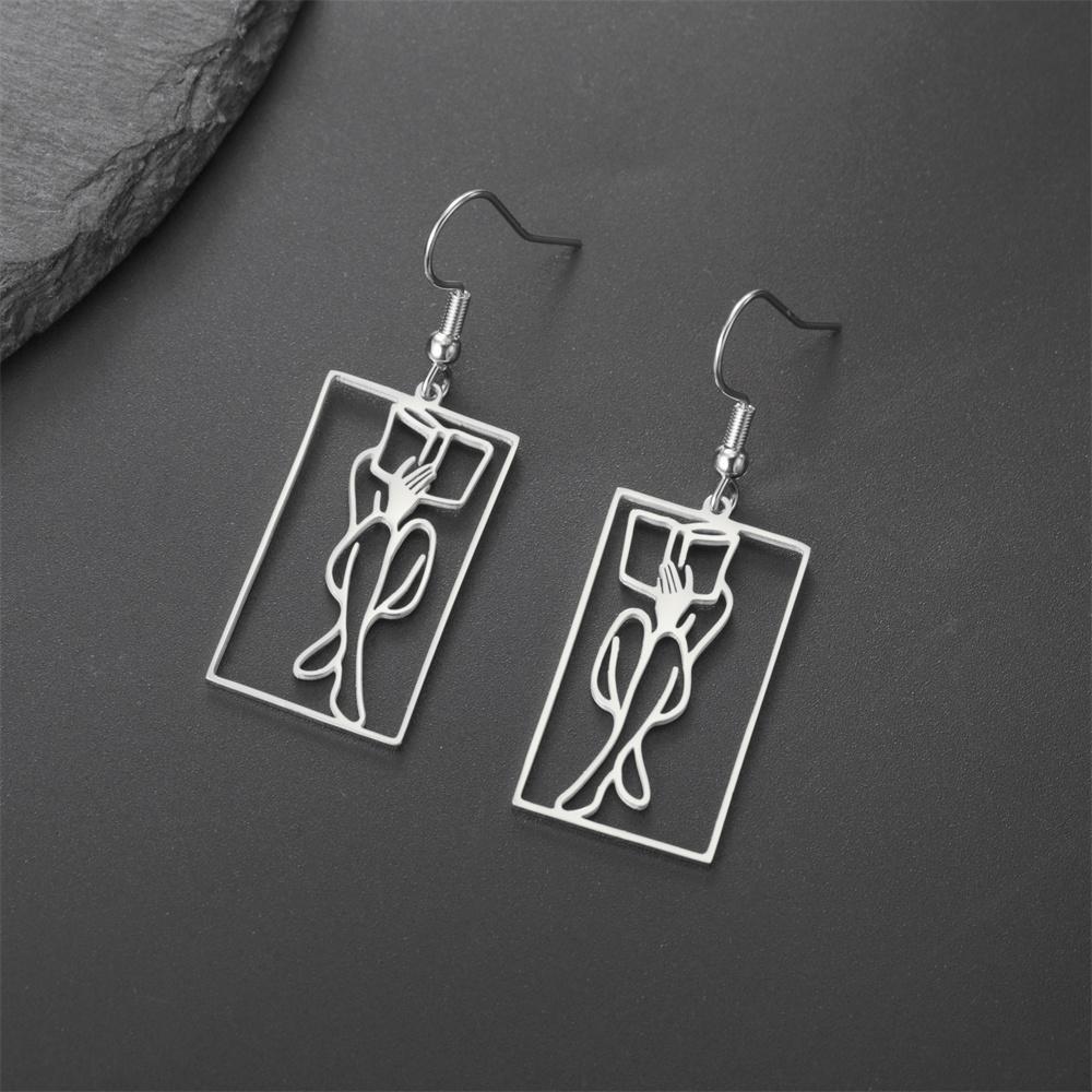My Shape Charming Beauty Earrings for Women Girls Stainless Steel Fascinating Shapely Beauty Drop Earrings Fashion Jewelry Gift