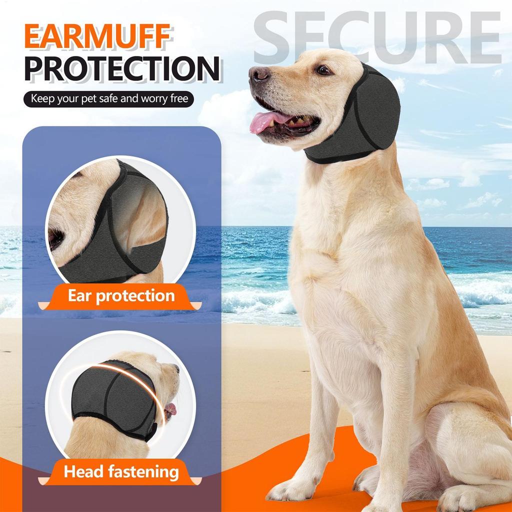 Waterproof Noise Cancelling Dog Ear Muffs For Swimming Anxiety Relief - Calming Hood To Prevent Shock And Fear Pet Care Supplies
