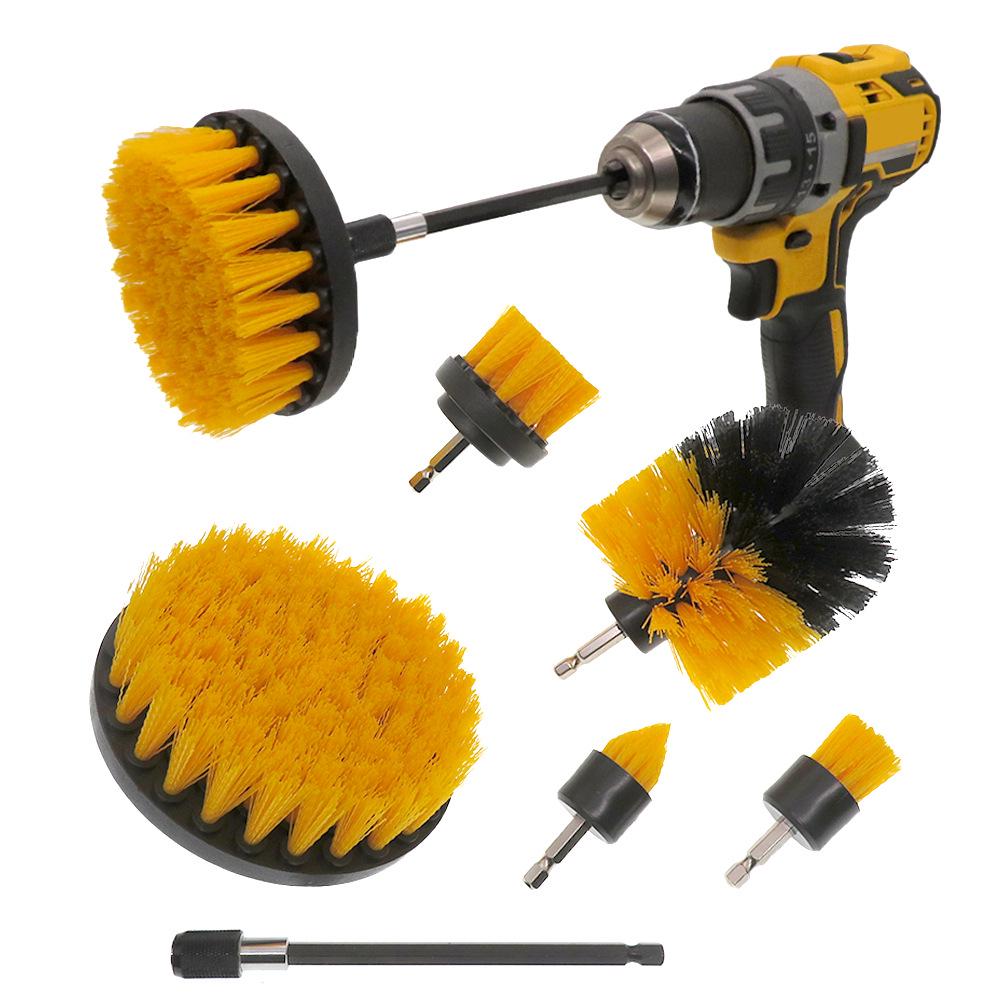 3-Piece Electric Drill Cleaning Brush Set for Cars, Discs, and Bathrooms