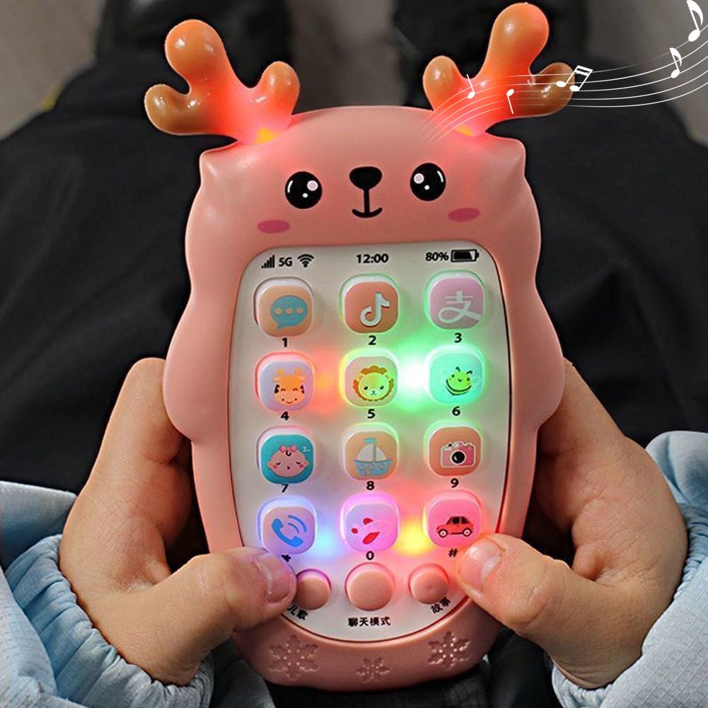 Baby Phone Toys Bilingual Telephone Teether Music Voice Toy Early Educational Learning Machine Electronic Children Gift Baby Toy