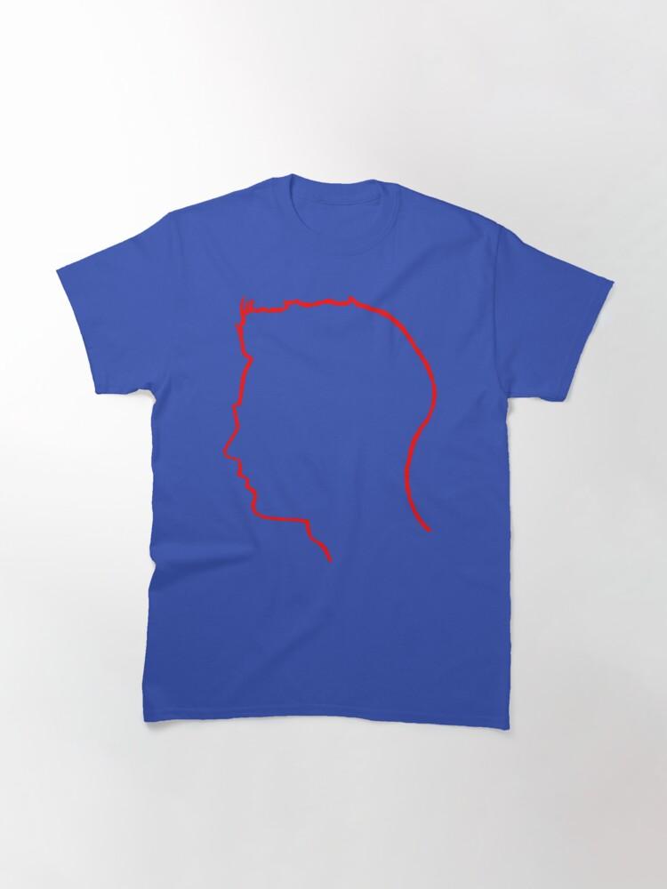 Depeche Mode Andy Fletch Fletcher Profile Red Outline Black Background Classic T-Shirt