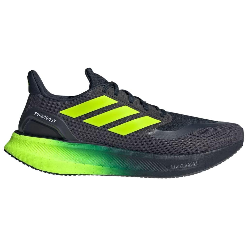 adidas Pureboost 5 Confortables Douces Antidérapantes Résistantes à l'Usure Basses Casual Chaussures de Course Baskets Homme Noir Vert JH6446
