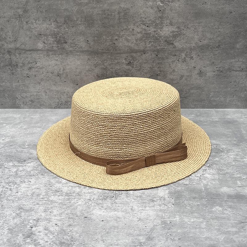 

Легка розкіш Французький Маленький Свіжий Капелюх-федора з бантом Рафія Дихаючий Морський Дорожній Козирок Дитячий Літній Солом яний Капелюх m (56-58cm) 5cm small brim