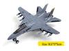 Meileqi Alloy Fighter Jet Toy with Pull-back, Sound & Light - F14, F15, F18, F22 Models