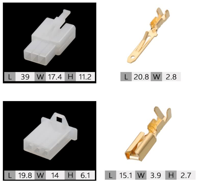 J-base Wire , Connectors, Couplers, Terminals, 10 Set, Wiring Processing, DIY Connector Set (3 Poles)