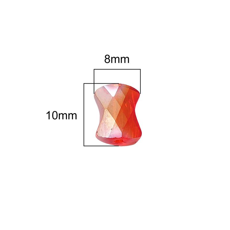 10Pcs Crystal Glass Beads Bow Loose Spacer Beads for Jewelry Making DIY Bracelet Necklace