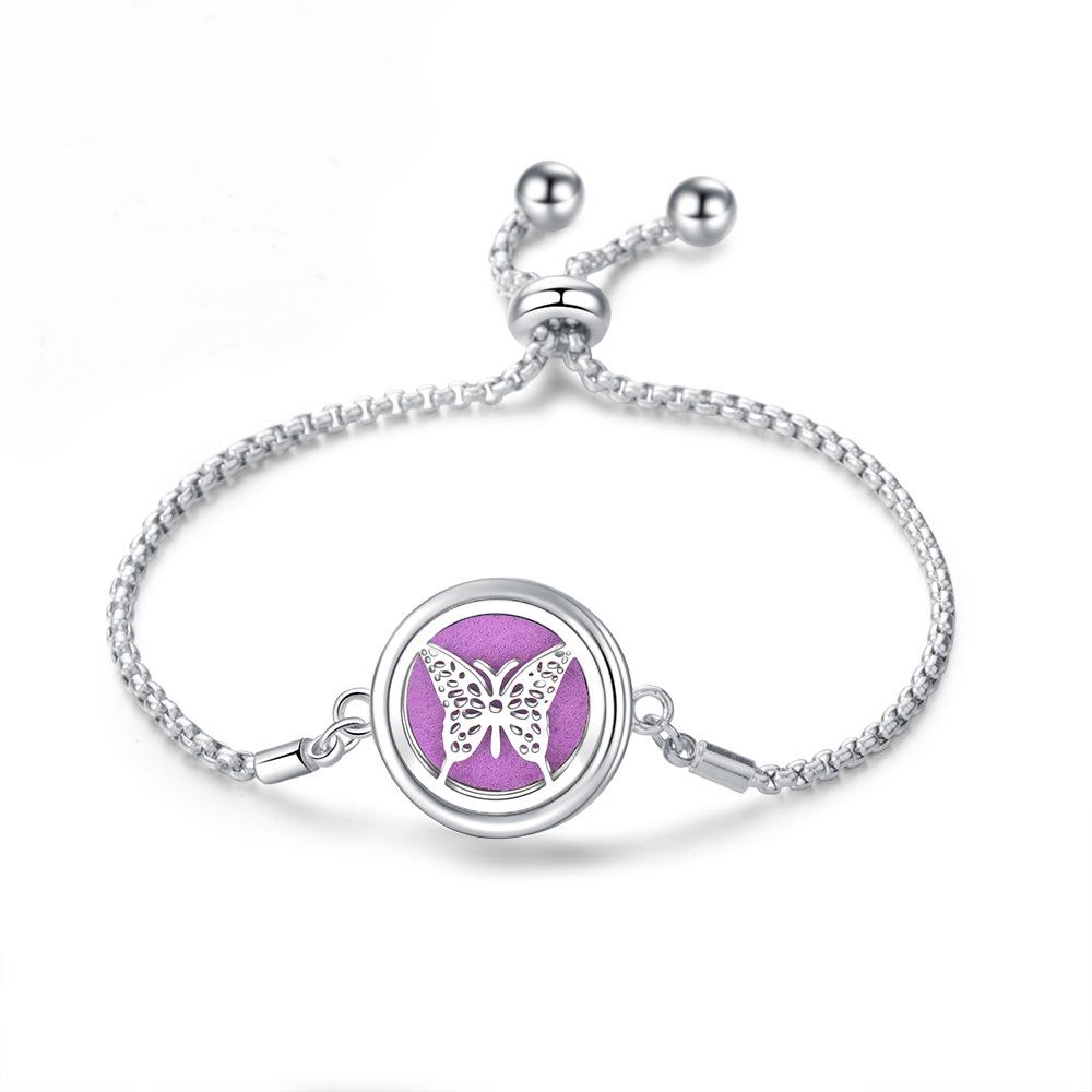 Edelstahl Lebensbaum Aromatherapie Armband - Verstellbar, Öffnungsbares Magnetdesign für ätherische Öle