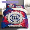 Custom Name New York Giants2 Pattern Bedding Quilt Set  Home Decoration  Gift (1 * duvet cover + 2 * pillowcase  without core)