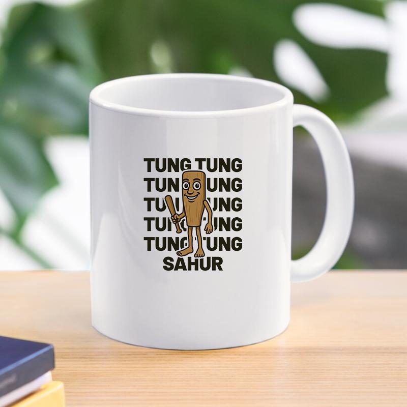 Tung Tung Tung Sahur Mug Creative Coffee Cups Drinks Cup Handle Drinkware Thanks Gifts
