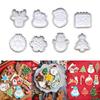 Christmas 3D Cookie Cake Plunger Cutter Santa Claus Snowman Elk Cookie Stamp for Biscuits Fondant Sugarcraft Decor Baking Tools