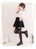 Kids Knee High Socks Girls Socks Set of 2 Ribbon Lace Formal Entrance Ceremonies Graduation Ceremonies Cute Girls Black White Black [InSomila] (L,