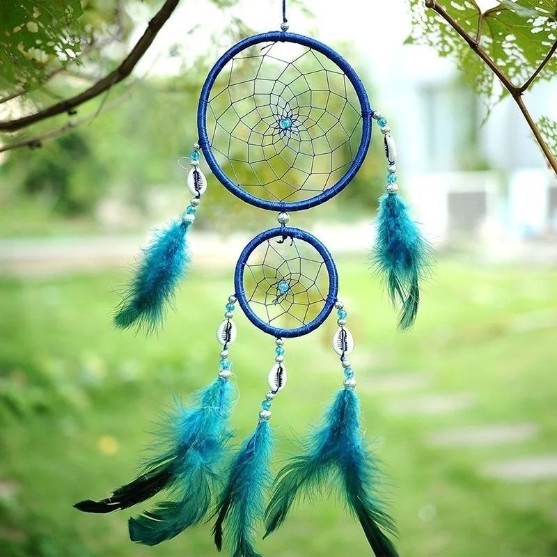 Dream Catcher with Feather Wall Hanging Decoration Ornament Gift Wind Chime  Kids Room Decoration Girls Gifts for Festival