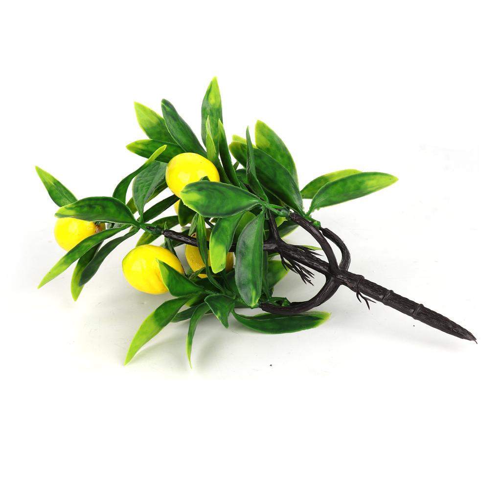 Artificial Kumquat Lemon Potted Plant Plastic Leaves Foam Fruit Home Decor