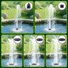 2.5W 5V Separated Solar Water Fountain Pump Kit with 5 Spray Nozzles Outdoor Water Feature for Bird Bath Small Pond Garden Decoration