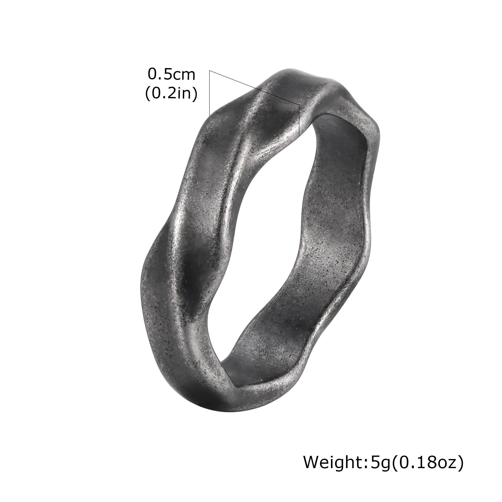 

Classic Mobius Stainless Steel Rings for Men, Twisted Pattern Finger Band Rings, Forever Love Retro Jewelry Wedding Engagement US size 7